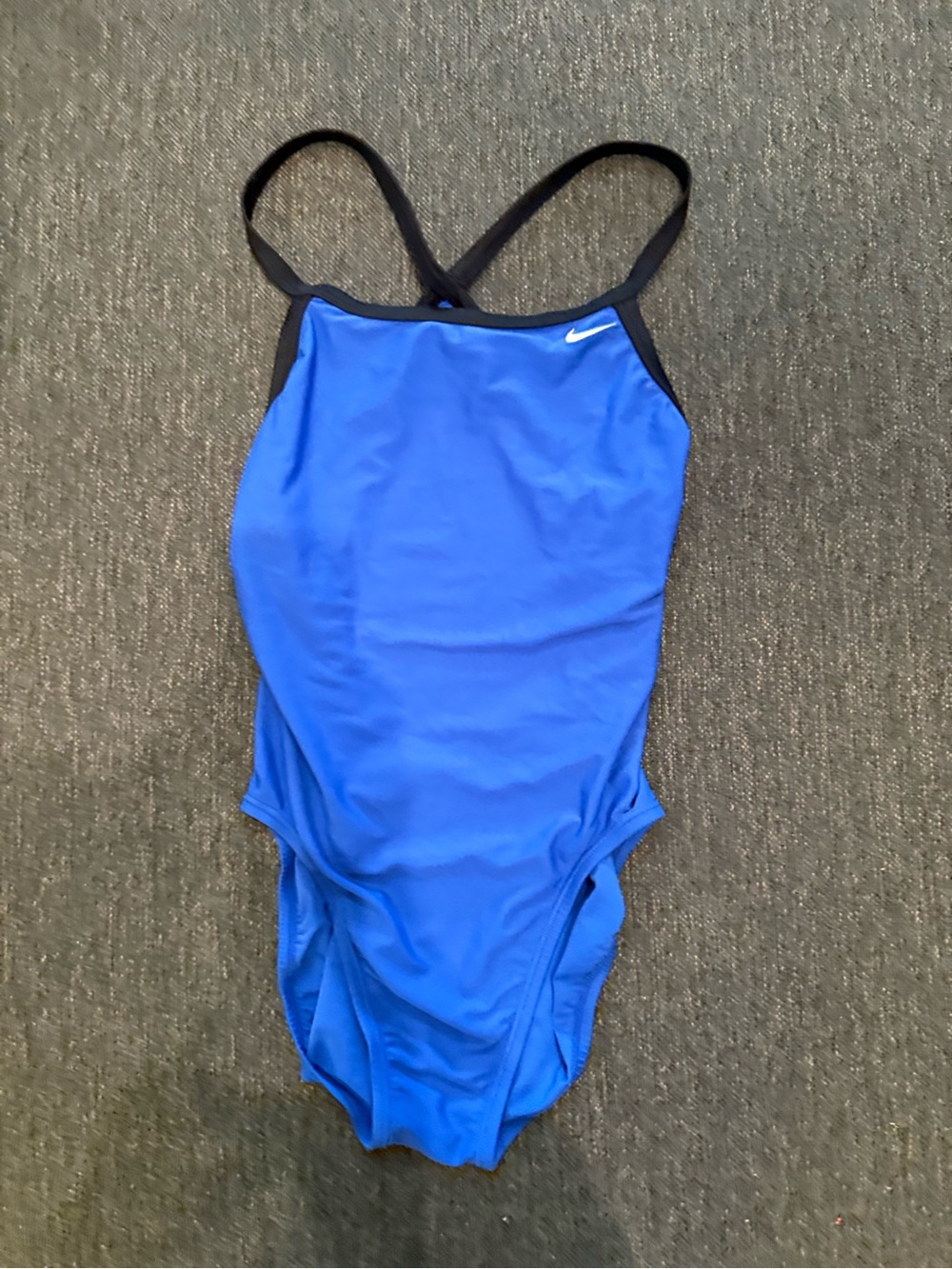 Nike Women’s Royal Blue One-Piece Swimsuit with Black Straps size 8